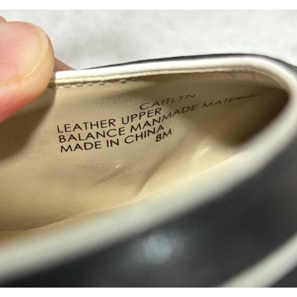 Ellen Tracy high heel strappy shoes black & white leather US 8M Boss Lady style - Picture 10 of 11